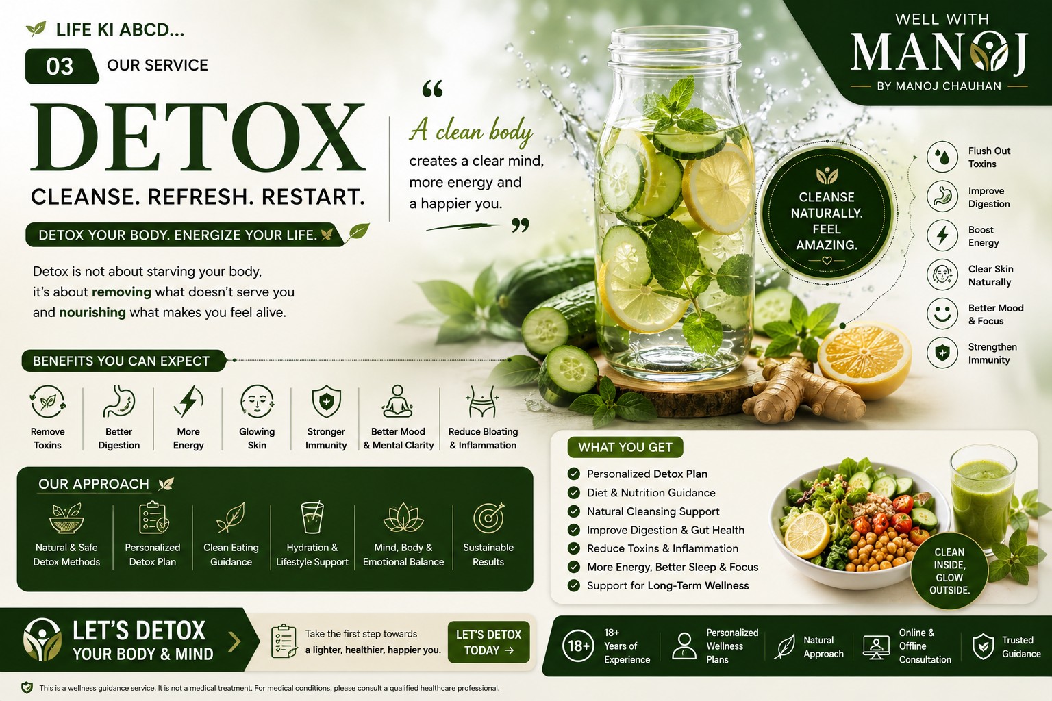 Detox — service overview: benefits, our approach and what you get